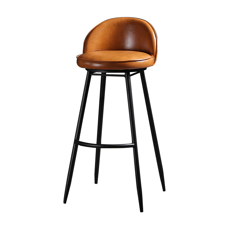 Scandinavian Style Bar-stool with Round Seat Counter Stool for Kitchen Bar Clearhalo 'Bar Furniture' 'Bar Stools' 'bar_stools' 'furn' 'furn_bar_stools' 'Furniture' 'furniture_bar_stools' 'Kitchen & Dining Furniture' 4706315