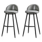 Scandinavian Style Bar-stool with Round Seat Counter Stool for Kitchen Bar Grey 2 Piece Set Clearhalo 'Bar Furniture' 'Bar Stools' 'bar_stools' 'furn' 'furn_bar_stools' 'Furniture' 'furniture_bar_stools' 'Kitchen & Dining Furniture' 4706316