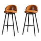 Scandinavian Style Bar-stool with Round Seat Counter Stool for Kitchen Bar Orange 2 Piece Set Clearhalo 'Bar Furniture' 'Bar Stools' 'bar_stools' 'furn' 'furn_bar_stools' 'Furniture' 'furniture_bar_stools' 'Kitchen & Dining Furniture' 4706317