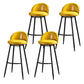 Scandinavian Style Bar-stool with Round Seat Counter Stool for Kitchen Bar Yellow 4 Piece Set Clearhalo 'Bar Furniture' 'Bar Stools' 'bar_stools' 'furn' 'furn_bar_stools' 'Furniture' 'furniture_bar_stools' 'Kitchen & Dining Furniture' 4706319