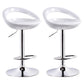 Modern Adjustable Backrest Counter Stool Steel Business Hall Bar Stool with Plastic Seat White 2 Piece Set Clearhalo 'Bar Furniture' 'Bar Stools' 'bar_stools' 'furn' 'furn_bar_stools' 'Furniture' 'furniture_bar_stools' 'Kitchen & Dining Furniture' 4706331