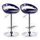 Modern Adjustable Backrest Counter Stool Steel Business Hall Bar Stool with Plastic Seat Royal Blue 2 Piece Set Clearhalo 'Bar Furniture' 'Bar Stools' 'bar_stools' 'furn' 'furn_bar_stools' 'Furniture' 'furniture_bar_stools' 'Kitchen & Dining Furniture' 4706332