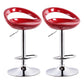 Modern Adjustable Backrest Counter Stool Steel Business Hall Bar Stool with Plastic Seat Red 2 Piece Set Clearhalo 'Bar Furniture' 'Bar Stools' 'bar_stools' 'furn' 'furn_bar_stools' 'Furniture' 'furniture_bar_stools' 'Kitchen & Dining Furniture' 4706336