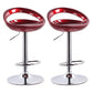 Modern Adjustable Backrest Counter Stool Steel Business Hall Bar Stool with Plastic Seat Burgundy 2 Piece Set Clearhalo 'Bar Furniture' 'Bar Stools' 'bar_stools' 'furn' 'furn_bar_stools' 'Furniture' 'furniture_bar_stools' 'Kitchen & Dining Furniture' 4706338