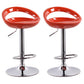 Modern Adjustable Backrest Counter Stool Steel Business Hall Bar Stool with Plastic Seat Orange 2 Piece Set Clearhalo 'Bar Furniture' 'Bar Stools' 'bar_stools' 'furn' 'furn_bar_stools' 'Furniture' 'furniture_bar_stools' 'Kitchen & Dining Furniture' 4706341