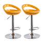 Modern Adjustable Backrest Counter Stool Steel Business Hall Bar Stool with Plastic Seat Yellow 2 Piece Set Clearhalo 'Bar Furniture' 'Bar Stools' 'bar_stools' 'furn' 'furn_bar_stools' 'Furniture' 'furniture_bar_stools' 'Kitchen & Dining Furniture' 4706344