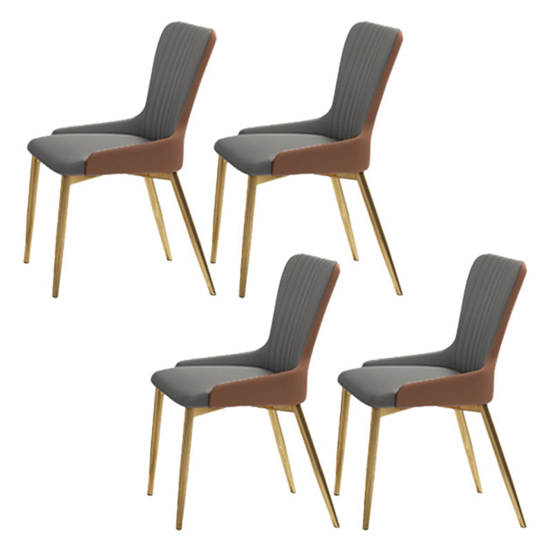 Glam 1/4/5/7 Pieces White Dining Table Set with Sintered Stone Top Scalable Dinette Set 4 Grey Chairs Clearhalo 'Dining Room Sets' 'Dining Tables & Seating' 'dining_room_set' 'furn' 'furn_dining_room_set' 'Furniture' 'furniture_dining_room_set' 'Kitchen & Dining Furniture' 4706355