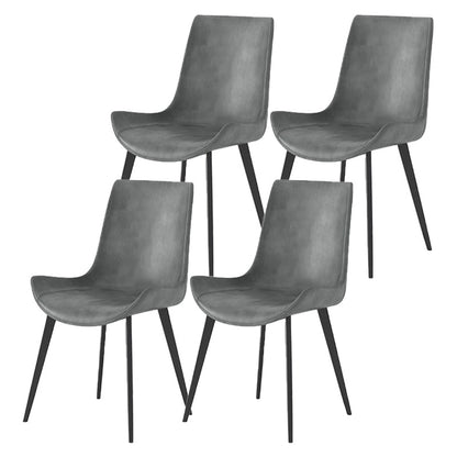 Contemporary 1/4/5/6 Pieces Dining Set Round Sintered Stone Dining Room Set 4 Grey Chairs Clearhalo 'Dining Room Sets' 'Dining Tables & Seating' 'dining_room_set' 'furn' 'furn_dining_room_set' 'Furniture' 'furniture_dining_room_set' 'Kitchen & Dining Furniture' 4706377