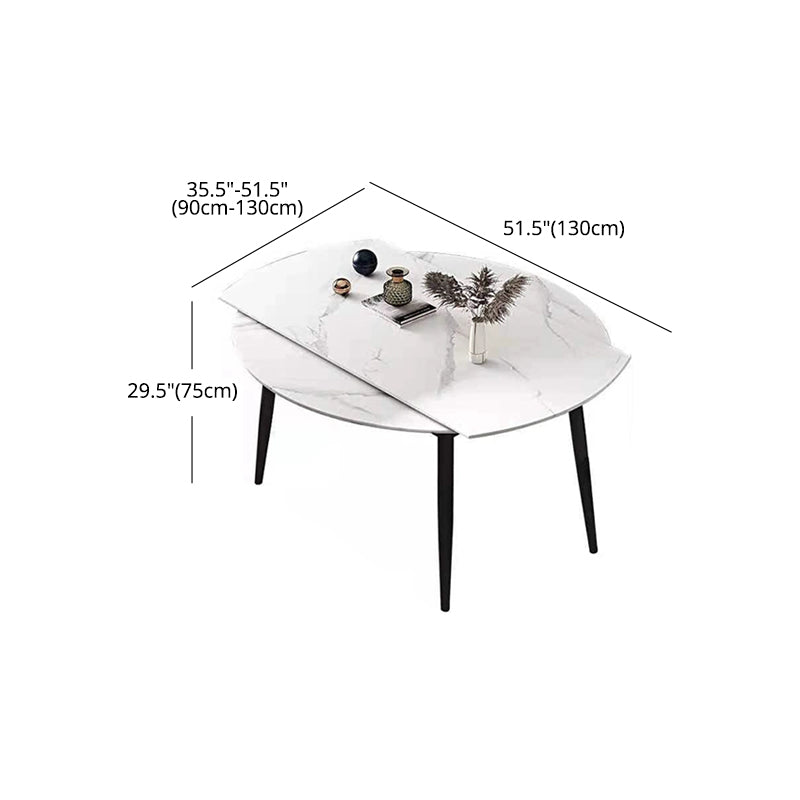 Contemporary 1/4/5/6 Pieces Dining Set Round Sintered Stone Dining Room Set Clearhalo 'Dining Room Sets' 'Dining Tables & Seating' 'dining_room_set' 'furn' 'furn_dining_room_set' 'Furniture' 'furniture_dining_room_set' 'Kitchen & Dining Furniture' 4706385
