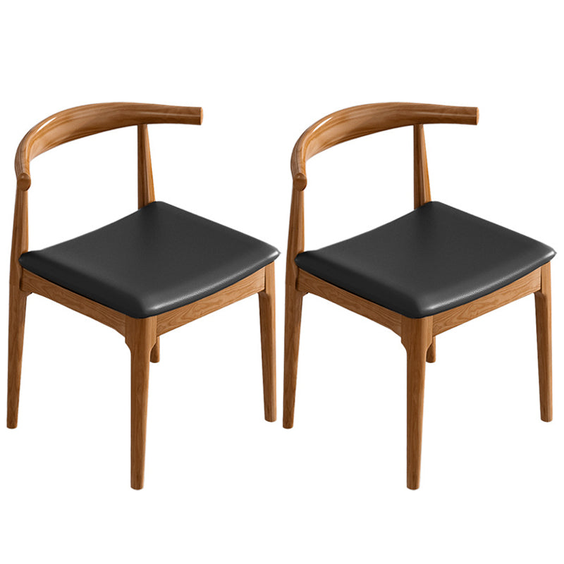 Industrial 1/2/7 Pieces Dinette Set Solid Wood Dining Table and Chairs 2 Black Chairs Clearhalo 'Dining Room Sets' 'Dining Tables & Seating' 'dining_room_set' 'furn' 'furn_dining_room_set' 'Furniture' 'furniture_dining_room_set' 'Kitchen & Dining Furniture' 4706388