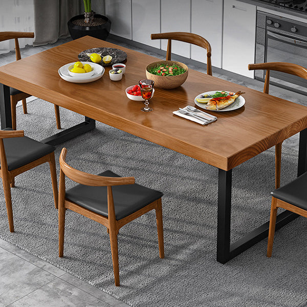 Industrial 1/2/7 Pieces Dinette Set Solid Wood Dining Table and Chairs Clearhalo 'Dining Room Sets' 'Dining Tables & Seating' 'dining_room_set' 'furn' 'furn_dining_room_set' 'Furniture' 'furniture_dining_room_set' 'Kitchen & Dining Furniture' 4706393