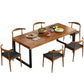 Industrial 1/2/7 Pieces Dinette Set Solid Wood Dining Table and Chairs 7 Pieces: Table, 6 Chairs Clearhalo 'Dining Room Sets' 'Dining Tables & Seating' 'dining_room_set' 'furn' 'furn_dining_room_set' 'Furniture' 'furniture_dining_room_set' 'Kitchen & Dining Furniture' 4706397