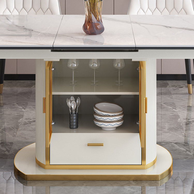 1/4/5/6/7 Pieces Dining Chair Set Sintered Stone Dining Room Set with Storage Clearhalo 'Dining Room Sets' 'Dining Tables & Seating' 'dining_room_set' 'furn' 'furn_dining_room_set' 'Furniture' 'furniture_dining_room_set' 'Kitchen & Dining Furniture' 4706414