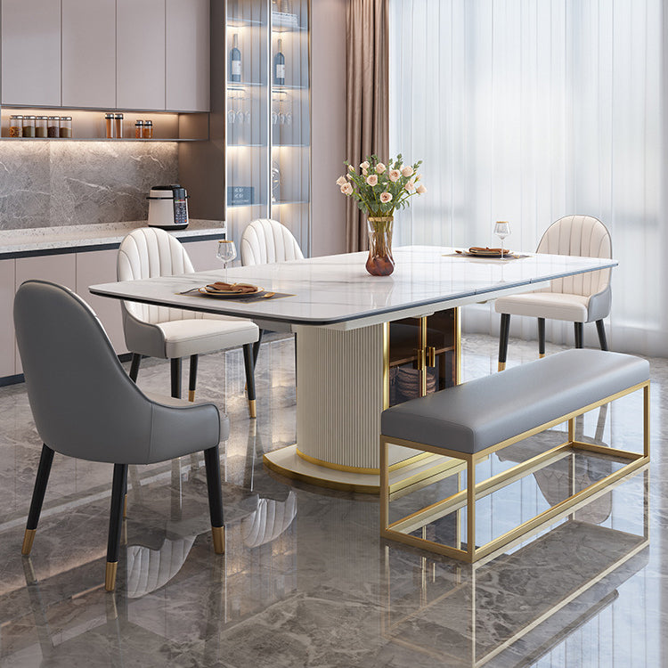 1/4/5/6/7 Pieces Dining Chair Set Sintered Stone Dining Room Set with Storage Clearhalo 'Dining Room Sets' 'Dining Tables & Seating' 'dining_room_set' 'furn' 'furn_dining_room_set' 'Furniture' 'furniture_dining_room_set' 'Kitchen & Dining Furniture' 4706417