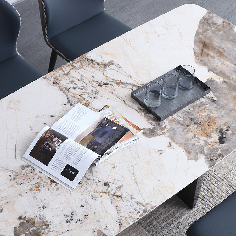 1/4/5/7 Pieces Dining Chairs Set Sintered Stone Rectangle Dining Room Set Clearhalo 'Dining Room Sets' 'Dining Tables & Seating' 'dining_room_set' 'furn' 'furn_dining_room_set' 'Furniture' 'furniture_dining_room_set' 'Kitchen & Dining Furniture' 4706428