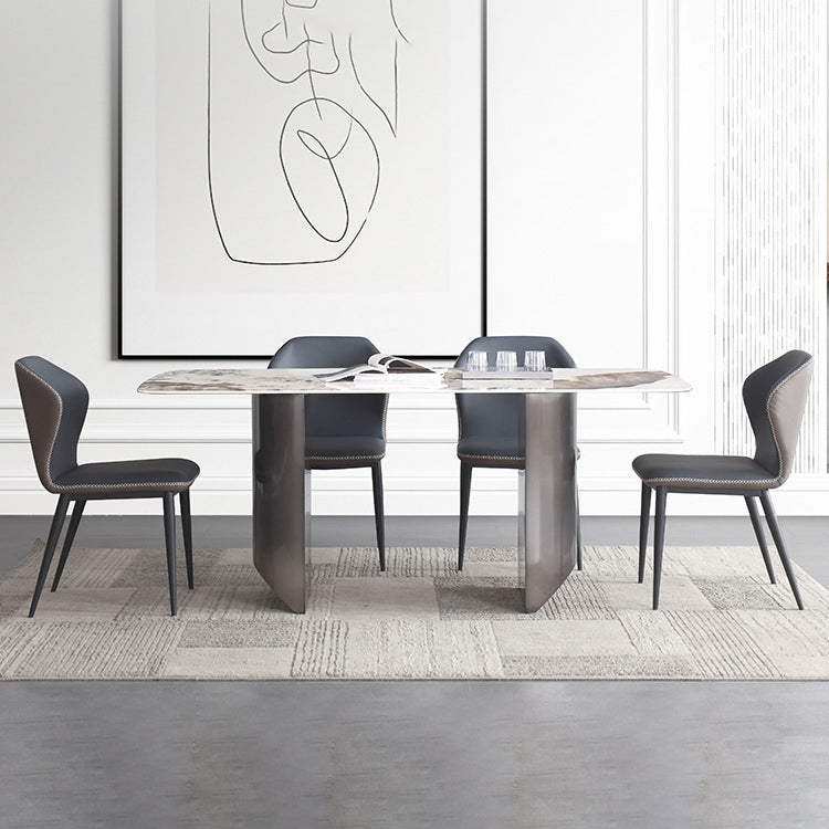 1/4/5/7 Pieces Dining Chairs Set Sintered Stone Rectangle Dining Room Set Clearhalo 'Dining Room Sets' 'Dining Tables & Seating' 'dining_room_set' 'furn' 'furn_dining_room_set' 'Furniture' 'furniture_dining_room_set' 'Kitchen & Dining Furniture' 4706433