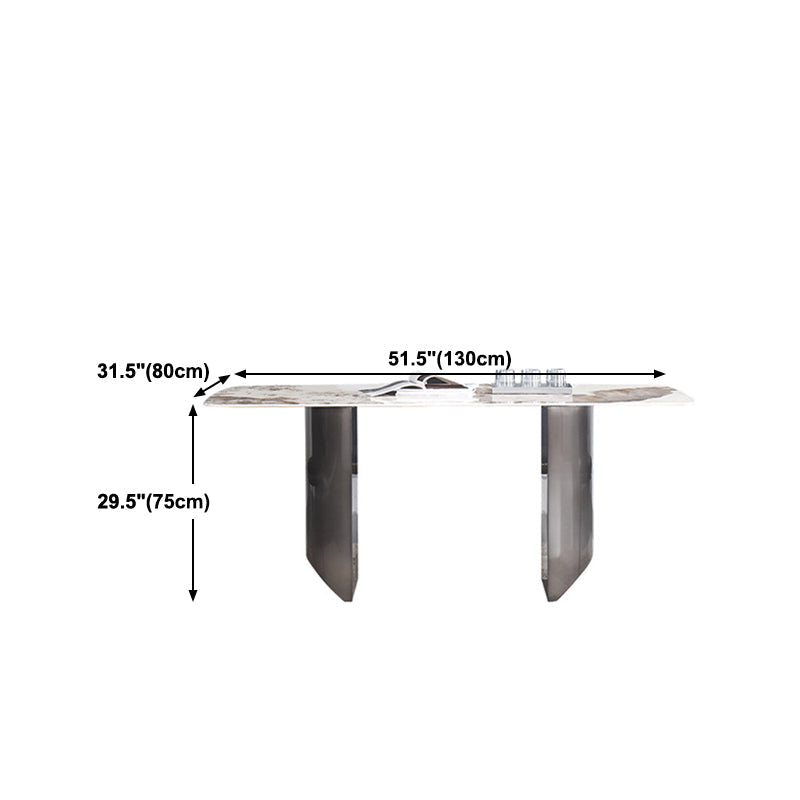 1/4/5/7 Pieces Dining Chairs Set Sintered Stone Rectangle Dining Room Set Clearhalo 'Dining Room Sets' 'Dining Tables & Seating' 'dining_room_set' 'furn' 'furn_dining_room_set' 'Furniture' 'furniture_dining_room_set' 'Kitchen & Dining Furniture' 4706435