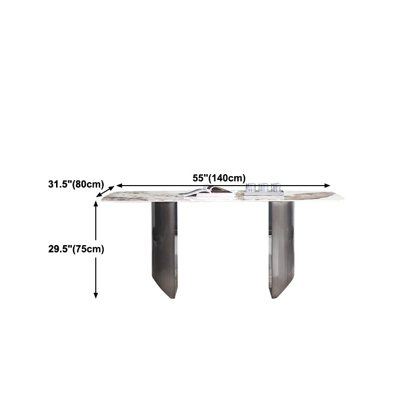 1/4/5/7 Pieces Dining Chairs Set Sintered Stone Rectangle Dining Room Set Clearhalo 'Dining Room Sets' 'Dining Tables & Seating' 'dining_room_set' 'furn' 'furn_dining_room_set' 'Furniture' 'furniture_dining_room_set' 'Kitchen & Dining Furniture' 4706437