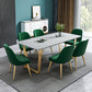 Nordic 1/2/5/7 Pieces Dining Set Sintered Stone Dining Table with Chairs Clearhalo 'Dining Room Sets' 'Dining Tables & Seating' 'dining_room_set' 'furn' 'furn_dining_room_set' 'Furniture' 'furniture_dining_room_set' 'Kitchen & Dining Furniture' 4706449