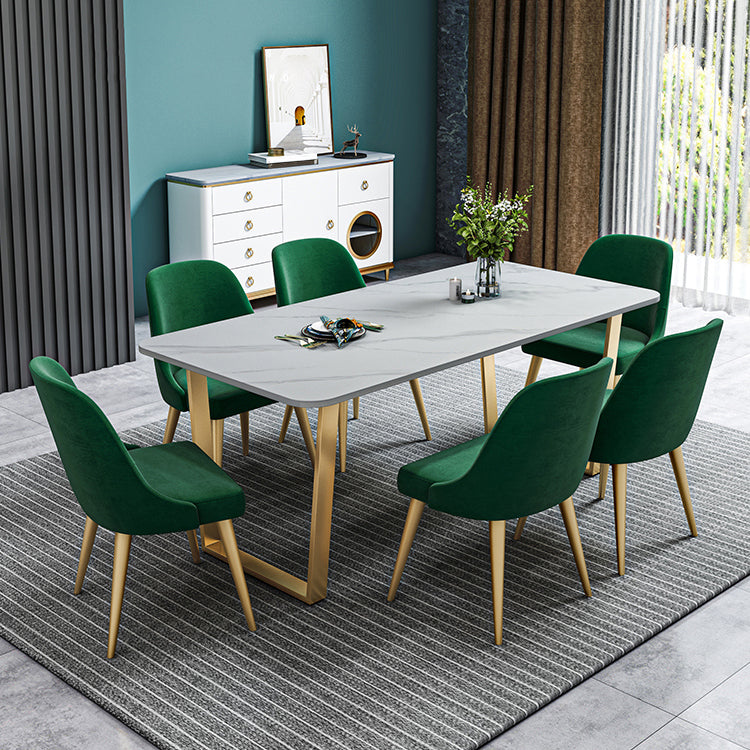Nordic 1/2/5/7 Pieces Dining Set Sintered Stone Dining Table with Chairs Clearhalo 'Dining Room Sets' 'Dining Tables & Seating' 'dining_room_set' 'furn' 'furn_dining_room_set' 'Furniture' 'furniture_dining_room_set' 'Kitchen & Dining Furniture' 4706449
