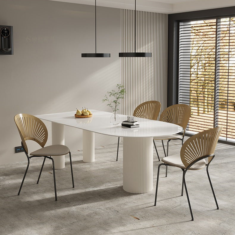 1/4/5/9 Pieces Modern Furniture Sintered Stone Top Dining Table Set for Home Clearhalo 'Dining Room Sets' 'Dining Tables & Seating' 'dining_room_set' 'furn' 'furn_dining_room_set' 'Furniture' 'furniture_dining_room_set' 'Kitchen & Dining Furniture' 4706473