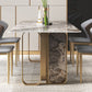 Glam 1/3/4/5/6/7/8/9 Pieces Dinette Set Sintered Stone Dining Room Set Clearhalo 'Dining Room Sets' 'Dining Tables & Seating' 'dining_room_set' 'furn' 'furn_dining_room_set' 'Furniture' 'furniture_dining_room_set' 'Kitchen & Dining Furniture' 4706508