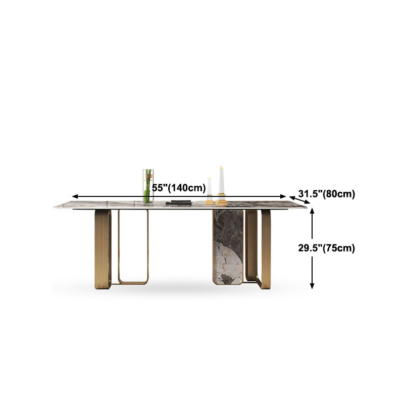 Glam 1/3/4/5/6/7/8/9 Pieces Dinette Set Sintered Stone Dining Room Set Clearhalo 'Dining Room Sets' 'Dining Tables & Seating' 'dining_room_set' 'furn' 'furn_dining_room_set' 'Furniture' 'furniture_dining_room_set' 'Kitchen & Dining Furniture' 4706514