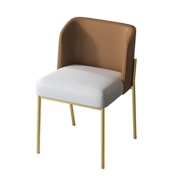 Glam 1/5 Pieces Dining Set Rectangle Stone Dining Table for Dining Room 1 Brown Chair Clearhalo 'Dining Room Sets' 'Dining Tables & Seating' 'dining_room_set' 'furn' 'furn_dining_room_set' 'Furniture' 'furniture_dining_room_set' 'Kitchen & Dining Furniture' 4706520