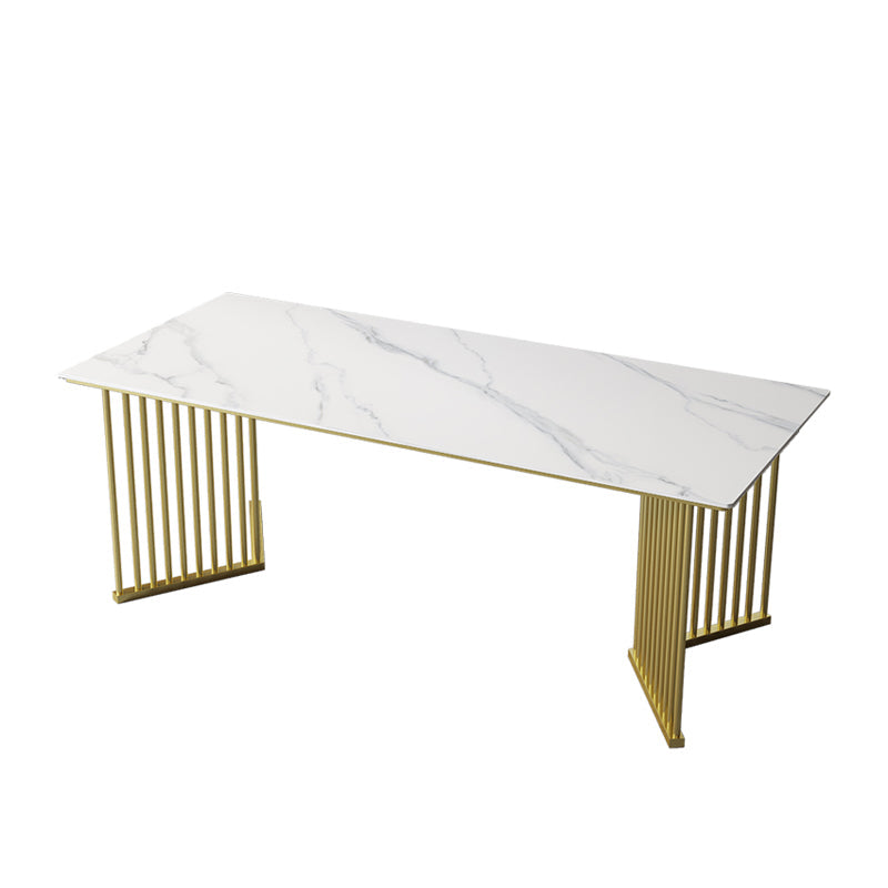 Glam 1/5 Pieces Dining Set Rectangle Stone Dining Table for Dining Room Clearhalo 'Dining Room Sets' 'Dining Tables & Seating' 'dining_room_set' 'furn' 'furn_dining_room_set' 'Furniture' 'furniture_dining_room_set' 'Kitchen & Dining Furniture' 4706524