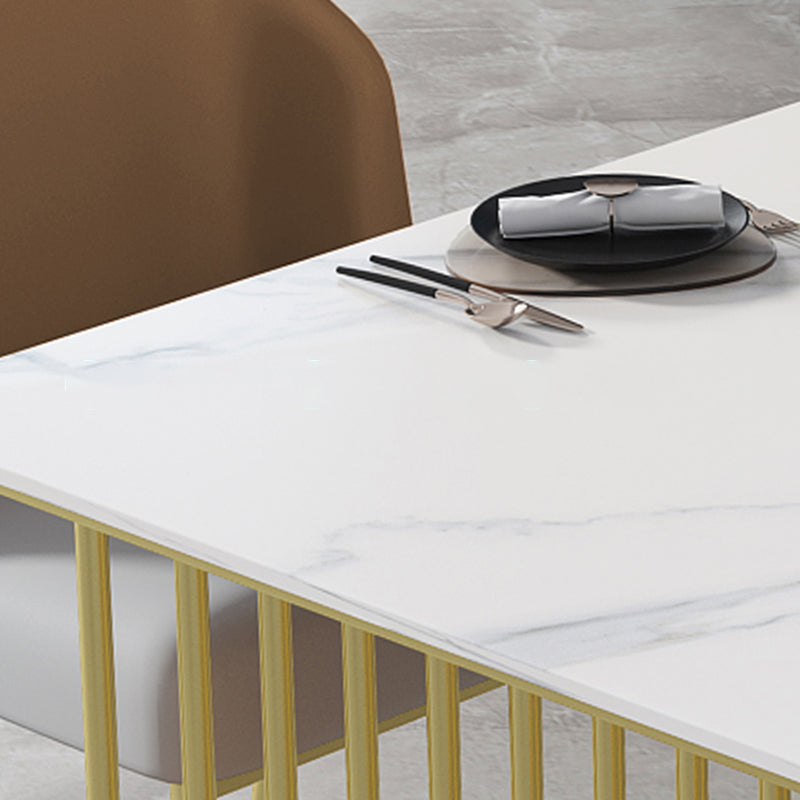 Glam 1/5 Pieces Dining Set Rectangle Stone Dining Table for Dining Room Clearhalo 'Dining Room Sets' 'Dining Tables & Seating' 'dining_room_set' 'furn' 'furn_dining_room_set' 'Furniture' 'furniture_dining_room_set' 'Kitchen & Dining Furniture' 4706525