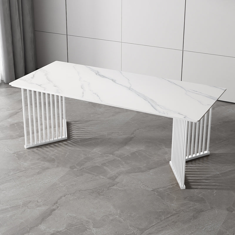 Glam 1/5 Pieces Dining Set Rectangle Stone Dining Table for Dining Room Clearhalo 'Dining Room Sets' 'Dining Tables & Seating' 'dining_room_set' 'furn' 'furn_dining_room_set' 'Furniture' 'furniture_dining_room_set' 'Kitchen & Dining Furniture' 4706529