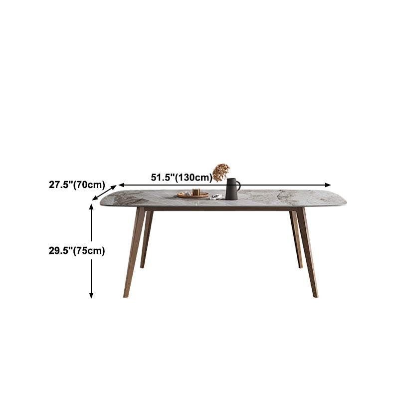 Glam 1/2/5/7 Pieces Dinette Set with Grey Sintered Stone Top Rectangle Dining Table Set Clearhalo 'Dining Room Sets' 'Dining Tables & Seating' 'dining_room_set' 'furn' 'furn_dining_room_set' 'Furniture' 'furniture_dining_room_set' 'Kitchen & Dining Furniture' 4706552