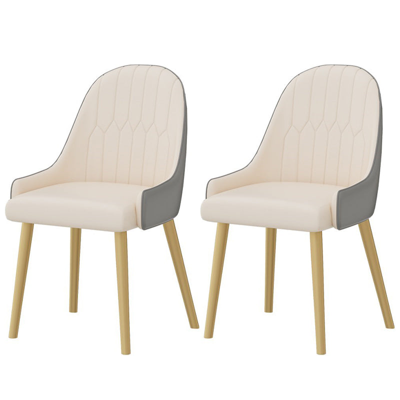 Glam 1/2/5 Pieces Dining Set Rectangle Stone Dining Table Set for Kitchen 2 Beige Chairs Clearhalo 'Dining Room Sets' 'Dining Tables & Seating' 'dining_room_set' 'furn' 'furn_dining_room_set' 'Furniture' 'furniture_dining_room_set' 'Kitchen & Dining Furniture' 4706558