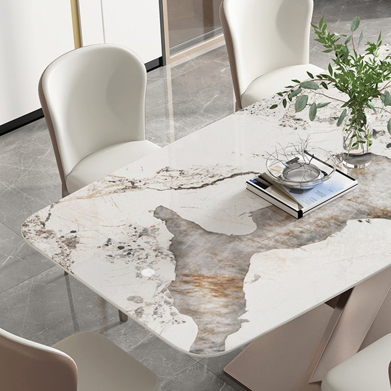 Modern 1/2/5/7 Pieces Dinette Set Sintered Stone Dining Table Set Clearhalo 'Dining Room Sets' 'Dining Tables & Seating' 'dining_room_set' 'furn' 'furn_dining_room_set' 'Furniture' 'furniture_dining_room_set' 'Kitchen & Dining Furniture' 4706583