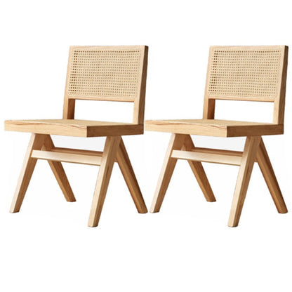 Modern 1/2/4/5 Pieces Rectangle Dining Set Pine Wood Dining Table with Chairs 2 Beige Chairs Clearhalo 'Dining Room Sets' 'Dining Tables & Seating' 'dining_room_set' 'furn' 'furn_dining_room_set' 'Furniture' 'furniture_dining_room_set' 'Kitchen & Dining Furniture' 4706592