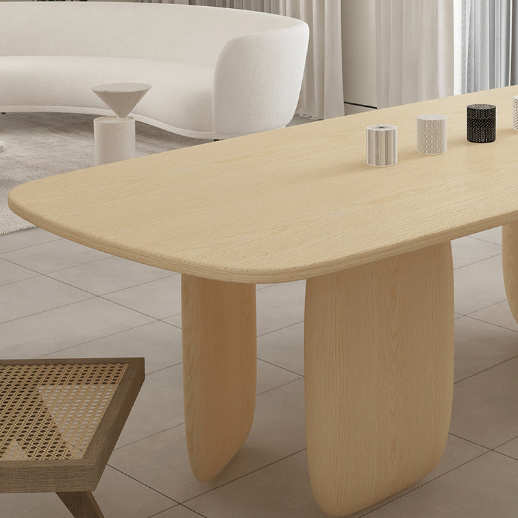 Modern 1/2/4/5 Pieces Rectangle Dining Set Pine Wood Dining Table with Chairs Clearhalo 'Dining Room Sets' 'Dining Tables & Seating' 'dining_room_set' 'furn' 'furn_dining_room_set' 'Furniture' 'furniture_dining_room_set' 'Kitchen & Dining Furniture' 4706597