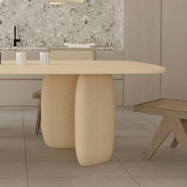 Modern 1/2/4/5 Pieces Rectangle Dining Set Pine Wood Dining Table with Chairs Clearhalo 'Dining Room Sets' 'Dining Tables & Seating' 'dining_room_set' 'furn' 'furn_dining_room_set' 'Furniture' 'furniture_dining_room_set' 'Kitchen & Dining Furniture' 4706599