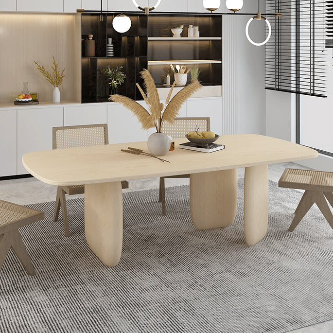 Modern 1/2/4/5 Pieces Rectangle Dining Set Pine Wood Dining Table with Chairs Clearhalo 'Dining Room Sets' 'Dining Tables & Seating' 'dining_room_set' 'furn' 'furn_dining_room_set' 'Furniture' 'furniture_dining_room_set' 'Kitchen & Dining Furniture' 4706601