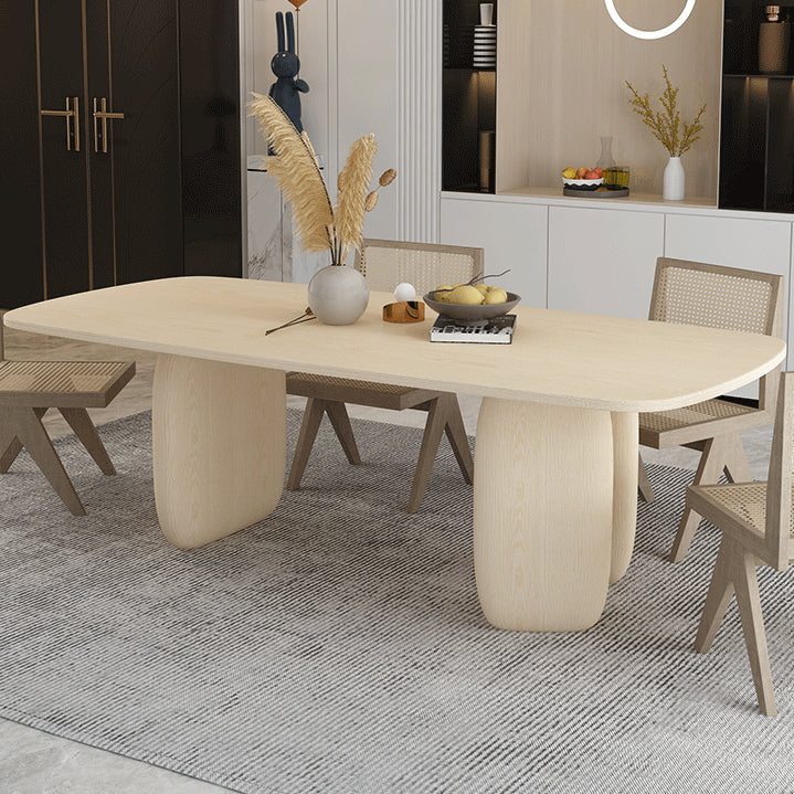 Modern 1/2/4/5 Pieces Rectangle Dining Set Pine Wood Dining Table with Chairs Clearhalo 'Dining Room Sets' 'Dining Tables & Seating' 'dining_room_set' 'furn' 'furn_dining_room_set' 'Furniture' 'furniture_dining_room_set' 'Kitchen & Dining Furniture' 4706603
