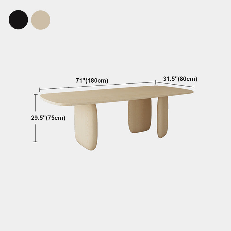 Modern 1/2/4/5 Pieces Rectangle Dining Set Pine Wood Dining Table with Chairs Clearhalo 'Dining Room Sets' 'Dining Tables & Seating' 'dining_room_set' 'furn' 'furn_dining_room_set' 'Furniture' 'furniture_dining_room_set' 'Kitchen & Dining Furniture' 4706610