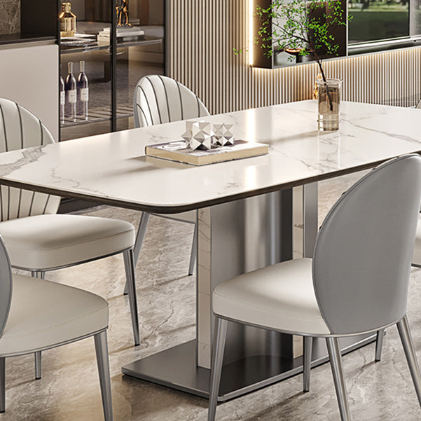 Contemporary 1/4/5/7 Pieces Dining Set Metal Dining Table Set Clearhalo 'Dining Room Sets' 'Dining Tables & Seating' 'dining_room_set' 'furn' 'furn_dining_room_set' 'Furniture' 'furniture_dining_room_set' 'Kitchen & Dining Furniture' 4706622