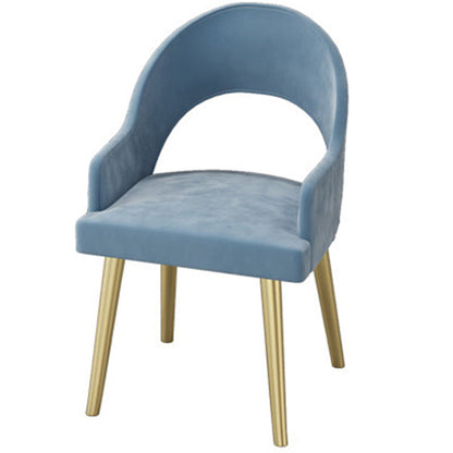 Glam 1/5 Pieces Dining Set Rectangle Stone Dining Table for Kitchen 1 Blue Chair Clearhalo 'Dining Room Sets' 'Dining Tables & Seating' 'dining_room_set' 'furn' 'furn_dining_room_set' 'Furniture' 'furniture_dining_room_set' 'Kitchen & Dining Furniture' 4706634