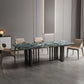 Contemporary 1/2/4/5/7 Pieces Dining Set Metal Dining Table Set 5 Pieces: Table, 4 Chairs Clearhalo 'Dining Room Sets' 'Dining Tables & Seating' 'dining_room_set' 'furn' 'furn_dining_room_set' 'Furniture' 'furniture_dining_room_set' 'Kitchen & Dining Furniture' 4706662