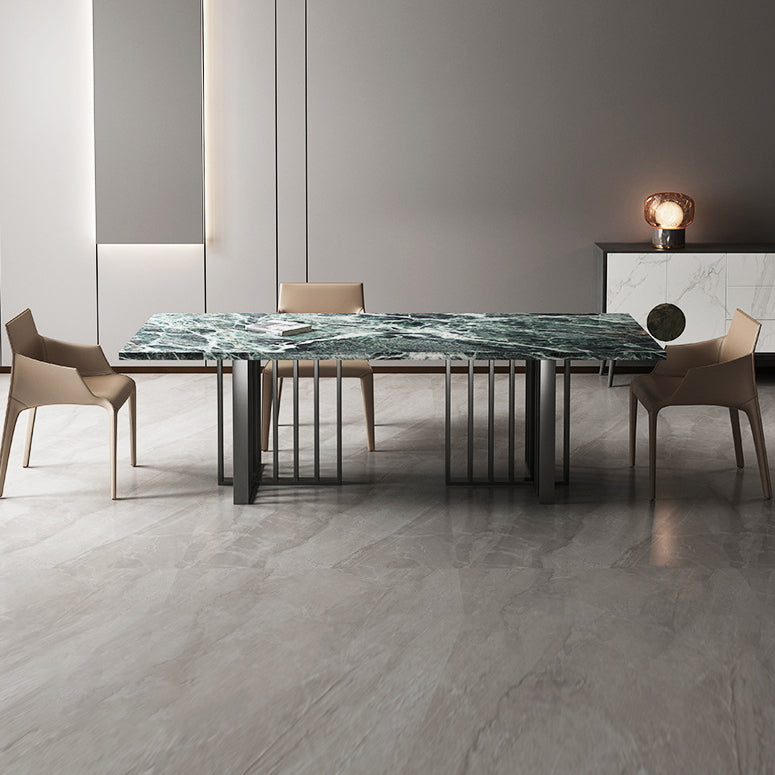 Contemporary 1/2/4/5/7 Pieces Dining Set Metal Dining Table Set 4 Pieces: Table, 3 Chairs Clearhalo 'Dining Room Sets' 'Dining Tables & Seating' 'dining_room_set' 'furn' 'furn_dining_room_set' 'Furniture' 'furniture_dining_room_set' 'Kitchen & Dining Furniture' 4706663