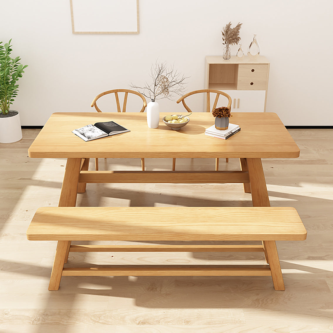 Modern 1/2/5/7 Pieces Dining Sets Solid Wood Dining Table and Chairs Clearhalo 'Dining Room Sets' 'Dining Tables & Seating' 'dining_room_set' 'furn' 'furn_dining_room_set' 'Furniture' 'furniture_dining_room_set' 'Kitchen & Dining Furniture' 4706676