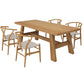Modern 1/2/5/7 Pieces Dining Sets Solid Wood Dining Table and Chairs 5 Pieces: Table, 4 Chairs Clearhalo 'Dining Room Sets' 'Dining Tables & Seating' 'dining_room_set' 'furn' 'furn_dining_room_set' 'Furniture' 'furniture_dining_room_set' 'Kitchen & Dining Furniture' 4706684