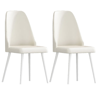 1/2/5/7 Pieces White Dining Set Sintered Stone Rectangle Dining Set with Leather Chairs 2 White Chairs Clearhalo 'Dining Room Sets' 'Dining Tables & Seating' 'dining_room_set' 'furn' 'furn_dining_room_set' 'Furniture' 'furniture_dining_room_set' 'Kitchen & Dining Furniture' 4706713