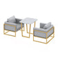 Industrial Style Dining Table Sintered Stone Sled Dining Table with Gold Frame Clearhalo 'Dining Tables & Seating' 'Dining Tables' 'dining_table' 'furn' 'furn_dining_table' 'Furniture' 'furniture_dining_table' 'Kitchen & Dining Furniture' 'kitchen' 'kitchen_dining_table' 4706762