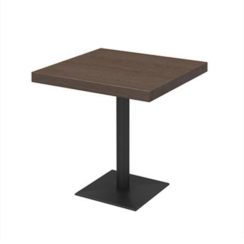 Industrial Style Dining Table Black Base Dining Table for Dining Room Solid Wood 23.6"L x 23.6"W x 29.5"H Without Chairs Clearhalo 'Dining Tables & Seating' 'Dining Tables' 'dining_table' 'furn' 'furn_dining_table' 'Furniture' 'furniture_dining_table' 'Kitchen & Dining Furniture' 'kitchen' 'kitchen_dining_table' 4706772