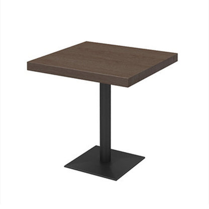 Industrial Style Dining Table Black Base Dining Table for Dining Room Solid Wood 23.6"L x 23.6"W x 29.5"H Without Chairs Clearhalo 'Dining Tables & Seating' 'Dining Tables' 'dining_table' 'furn' 'furn_dining_table' 'Furniture' 'furniture_dining_table' 'Kitchen & Dining Furniture' 'kitchen' 'kitchen_dining_table' 4706772
